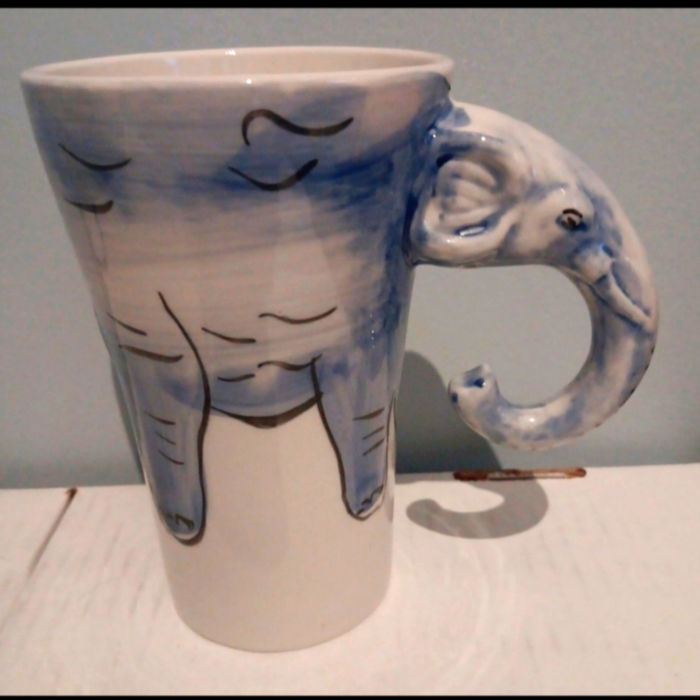 Sherwood Brands Blue Elephant mug 5.5"